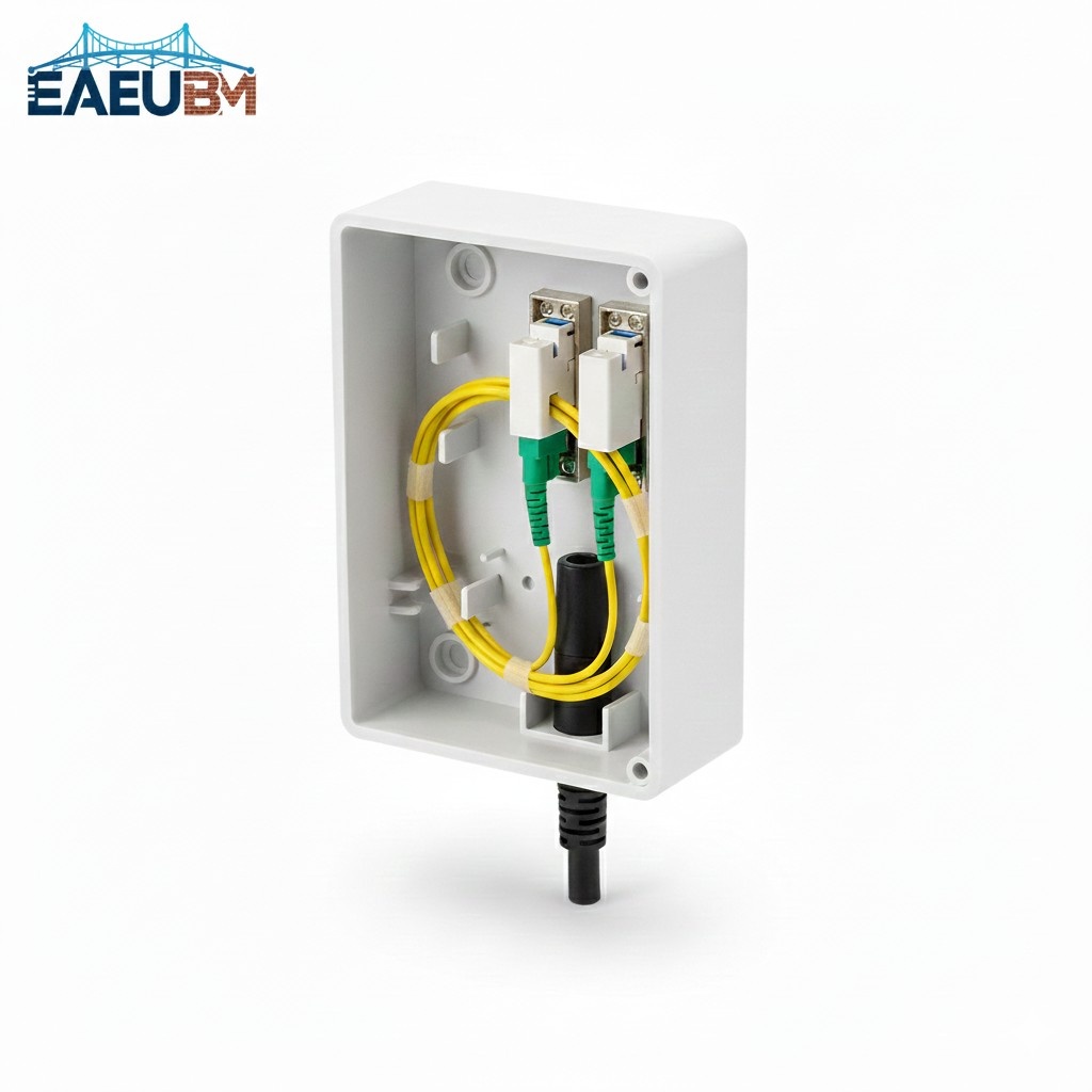 باکس ATB فیبر نوری ۲ کور یا ترمینال دیواری شبکه فیبرنوری FTTH _ تجهیزات شبکه فیبر نوری